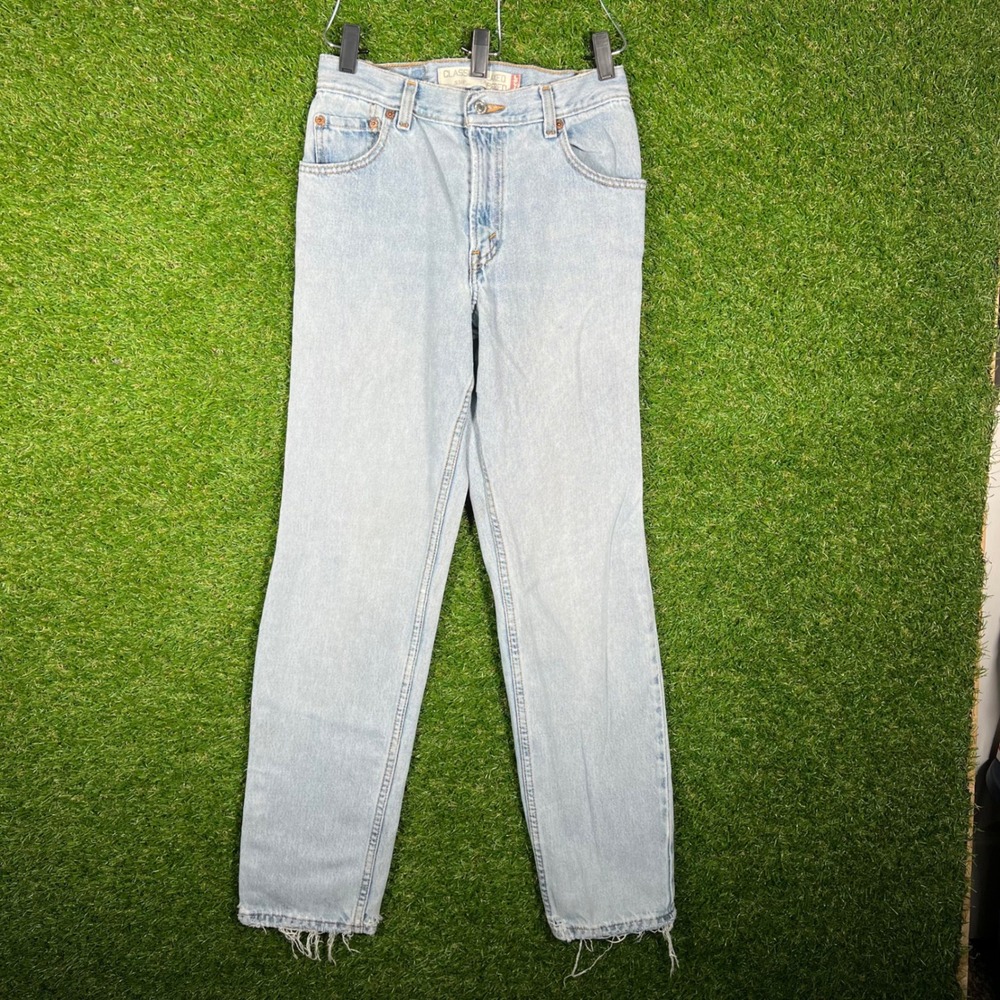 Vintage Levis 550 Classic Relaxed Tapered Light Wash Denim Jeans 8 M